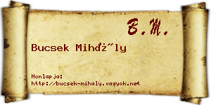 Bucsek Mihály névjegykártya
